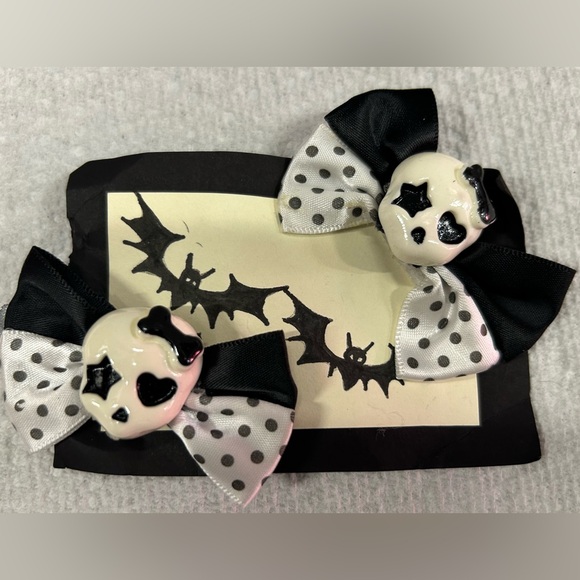 ozpunk Other - 2 cute b /w child adult hair bows new punk goth emo